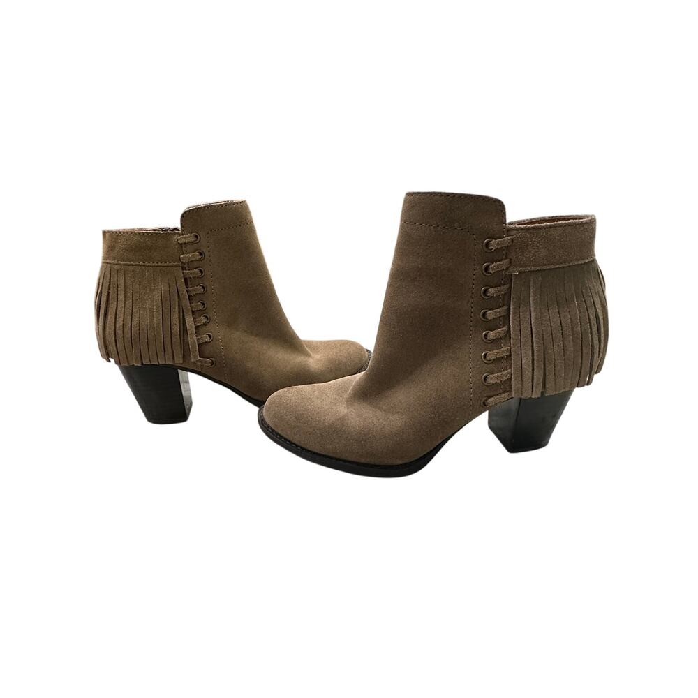 Sofft Women's Winters Western Havana Brown Suede Ankle Boots